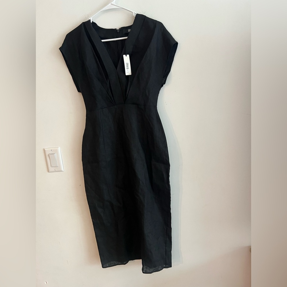 Banana Republic Petite 0P Black V-Neck Sheath Dress NWT - Picture 7 of 8